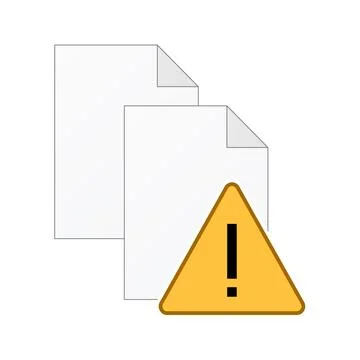 File computer document icon with error isolated on white background Stock Illustration