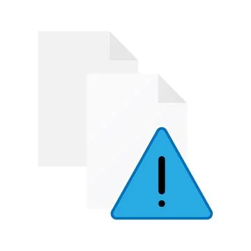 File computer document icon with error isolated on white background Stock Illustration