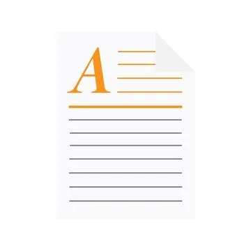 File computer document icon isolated on white background Stock Illustration