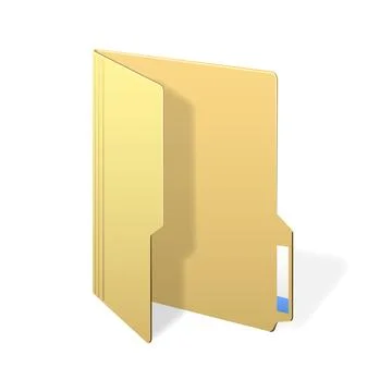 File computer folder icon isolated on white background Illustrazione stock