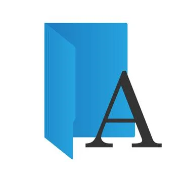 File computer folder icon isolated on white background Stock Illustration