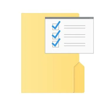 File computer folder with program window icon isolated on white background Stock Illustration