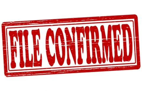 File confirmed Stock Illustration