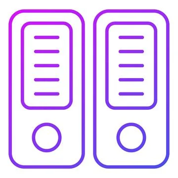 File container Finance Related Vector Line Icon. Editable Stroke Pixel Perfec Stock Illustration