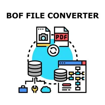 File converting document data technology process Illustrazione stock