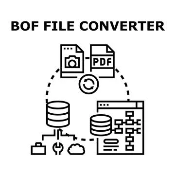File converting document data technology process イラスト素材
