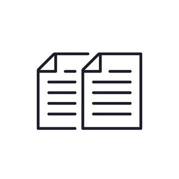 File copies icon, duplicates line vector pictogram Stock Illustration