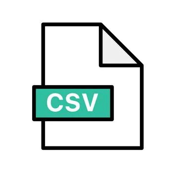 File with CSV extension. Vector. Stock Illustration