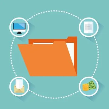 File cyber security system design Stock Illustration