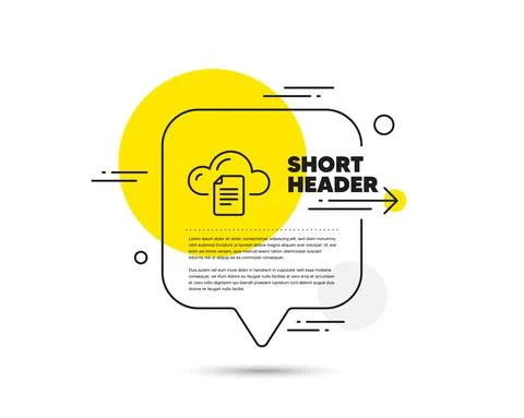 File data storage line icon. Cloud computing sign. Vector 스톡 일러스트