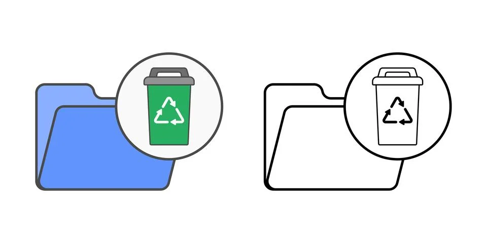 File declutter bin 스톡 일러스트