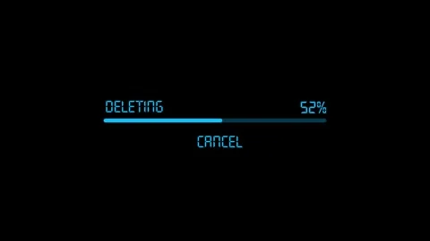 File Deletion Progress Interface Stock Footage 332984232