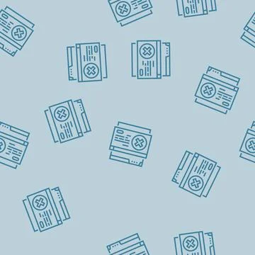 File deny line seamless pattern Stock Illustration