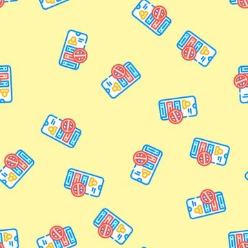 File deny vector seamless pattern Stock Illustration