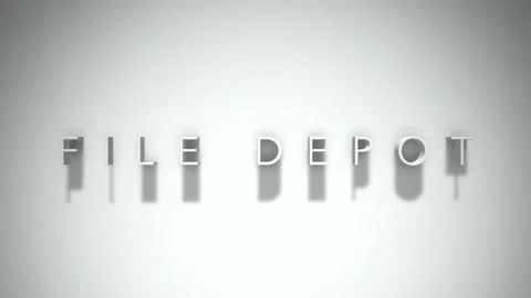 File depot 3D title animation with shadows on a white background Stock Footage 297802109