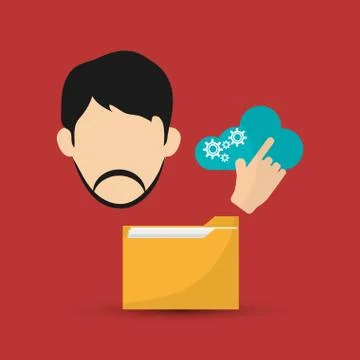 File design. Online concept. Isolated illustration, editable vector イラスト素材