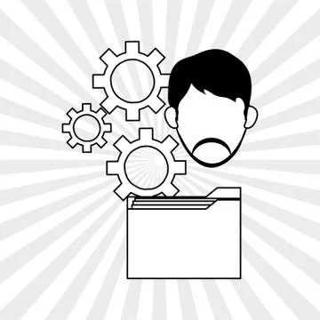 File design. Online concept. Isolated illustration, editable vector イラスト素材