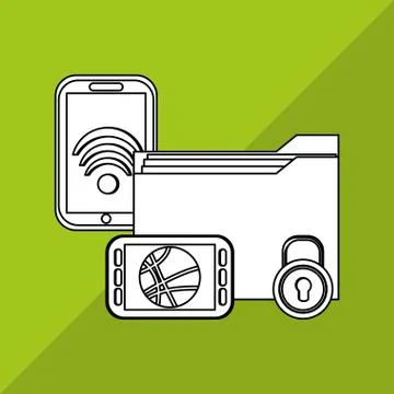 File design. Online concept. Isolated illustration, editable vector Illustrazione stock