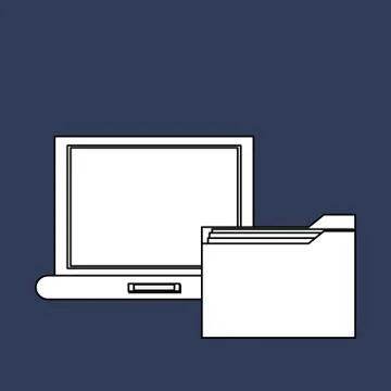 File design. Online concept. Isolated illustration, editable vector Stockillustratie