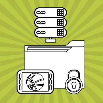 File design. Online concept. Isolated illustration, editable vector Stock Illustration