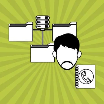 File design. Online concept. Isolated illustration, editable vector 스톡 일러스트