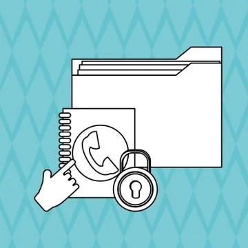 File design. Online concept. Isolated illustration, editable vector Stockillustratie