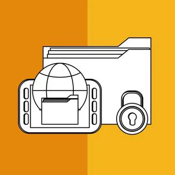 File design. Online concept. Isolated illustration, editable vector Illustrazione stock