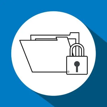File design. security icon. Isolated illustration , vector Illustrazione stock