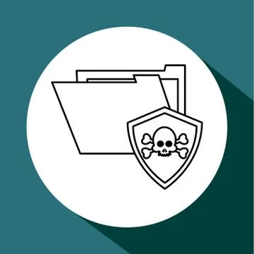 File design. security icon. Isolated illustration , vector Illustrazione stock