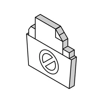 File didn't save in online folder isometric icon vector illustration 스톡 일러스트