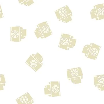 File didn't save in online folder glyph seamless pattern Stock Illustration