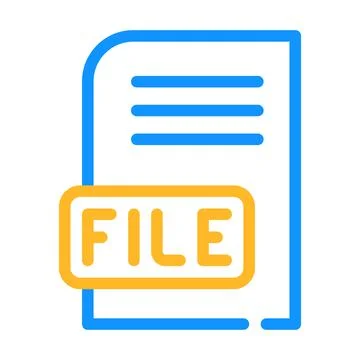 File digital document color icon vector illustration Stock Illustration