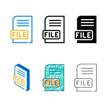 File digital document color icon vector looks Stock Illustration