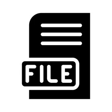 File digital document glyph icon vector illustration イラスト素材