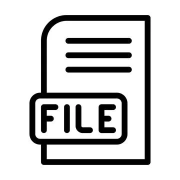 File digital document line icon vector illustration Illustrazione stock