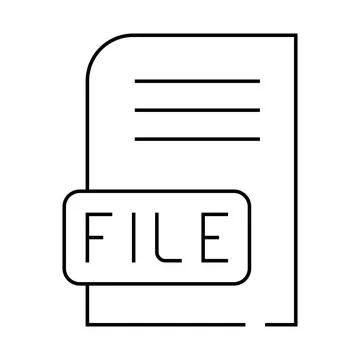 File digital document line icon vector illustration Illustrazione stock