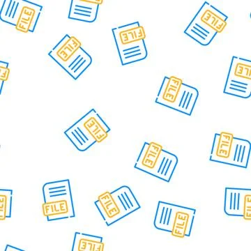 File digital document vector seamless pattern Stock Illustration