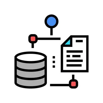 File digital processing color icon vector illustration Illustrazione stock