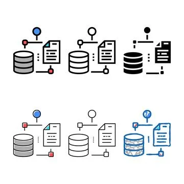 File digital processing color icon simplified vector Stock Illustration
