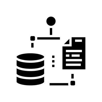 File digital processing glyph icon vector illustration 스톡 일러스트