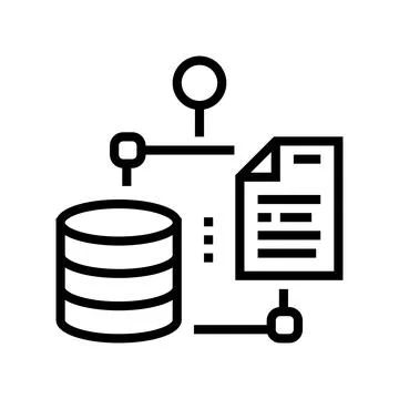 File digital processing line icon vector illustration Stock Illustration