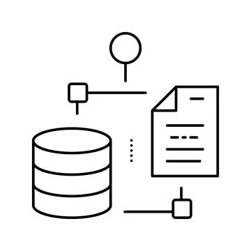 File digital processing line icon vector illustration 스톡 일러스트