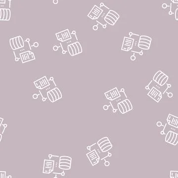 File digital processing line seamless pattern Illustrazione stock