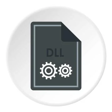 File DLL icon circle イラスト素材