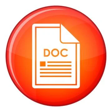File DOC icon, flat style 스톡 일러스트