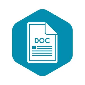 File DOC icon, simple style Stock Illustration