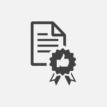File document approved icon Stock Illustration