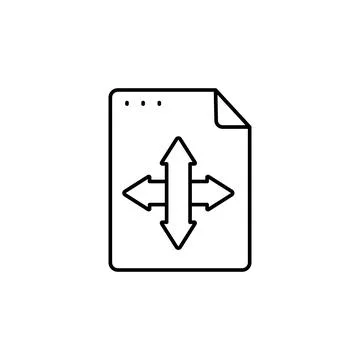 File, document, arrows icon. Simple line, outline vector of icons for ui and ux Illustrazione stock