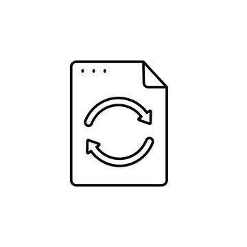 File, document, arrows, update icon. Simple line, outline vector of icons for ui 스톡 일러스트