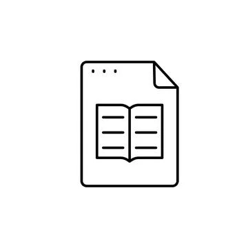 File, document, book icon. Simple line, outline vector of icons for ui and ux 库存插图